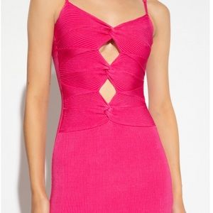 Cult Gaia pink knit mini dress size medium